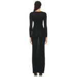 Load image into Gallery viewer, YVET BLACK LONG DRESS
