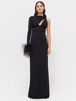 Load image into Gallery viewer, YASER BLACK LONG DRESS

