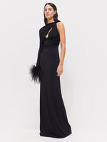 Load image into Gallery viewer, YASER BLACK LONG DRESS
