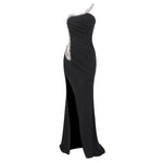 Load image into Gallery viewer, YVIKI  BLACK SPARKLING MAXI DRESS
