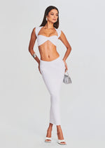 Load image into Gallery viewer, WHITE POLU LONG DRESS
