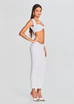 Load image into Gallery viewer, WHITE POLU LONG DRESS
