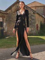 Load image into Gallery viewer, ASICO BLACK LONG DRESS
