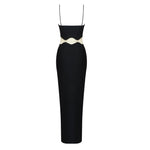 Load image into Gallery viewer, AQIAO BLACK LONG DRESS
