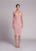 Load image into Gallery viewer, APOPI PINK MIDI DRESS
