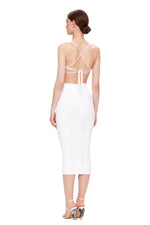 Load image into Gallery viewer, ASOYU WHITE MIDI DRESS
