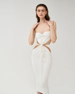 Load image into Gallery viewer, ASOYU WHITE MIDI DRESS
