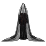 Load image into Gallery viewer, YGRAN BLACK LONG DRESS WITH VEIL
