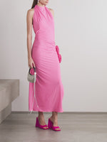 Load and play video in Gallery viewer, AJOY PINK MIDI DRESS
