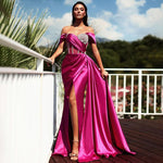 Load image into Gallery viewer, CORAL HOT PINK MAXI DRESS

