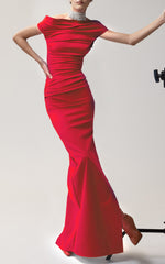 Load image into Gallery viewer, WTAO RED LONG DRESS
