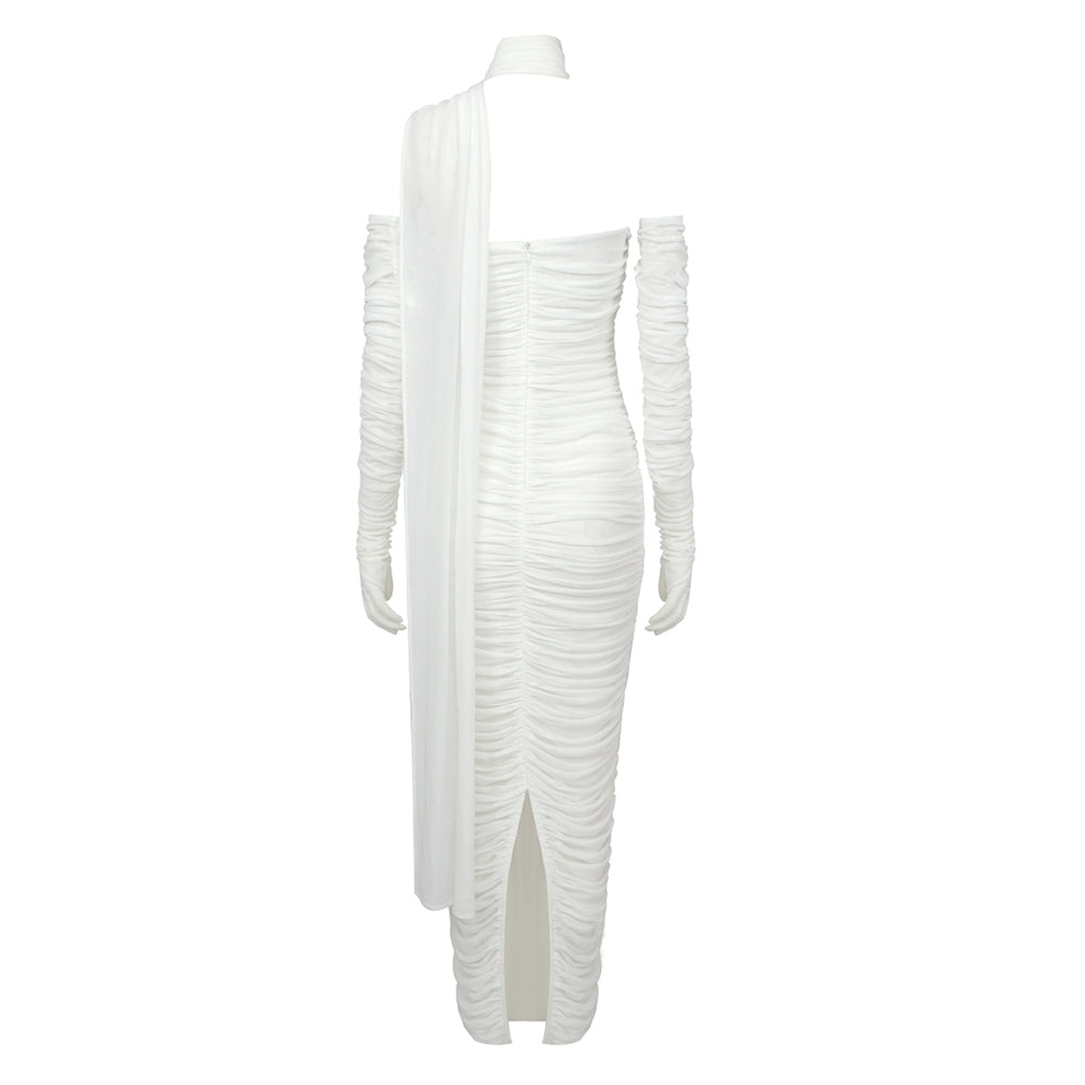 YADIRA WHITE LONG DRESS