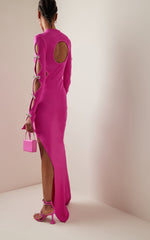 Load image into Gallery viewer, YAREN HOT PINK LONG DRESS
