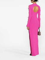 Load image into Gallery viewer, YAREN HOT PINK LONG DRESS
