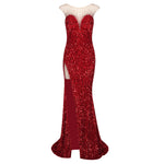 Load image into Gallery viewer, UIUI RED SEQUINS MAXI DRESS
