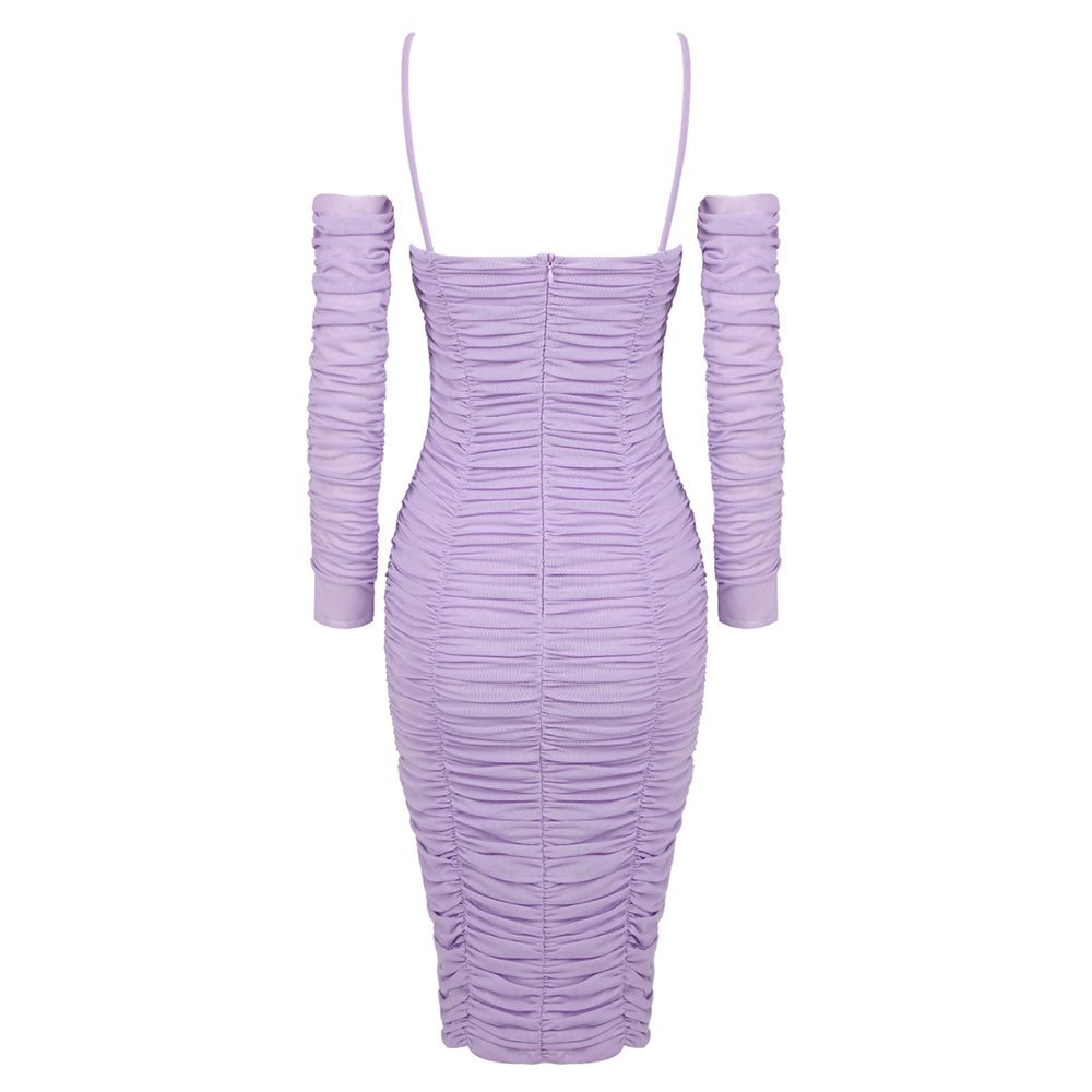 PILUO LAVENDER MIDI DRESS