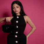 Cargar imagen en el visor de la galería, ASIST BLACK ELEGANT BANDAGE STRETCHY MINI DRESS
