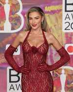 Carregar imagem no visualizador da galeria, CAMMLIA BURGUNDY MERMAID MAXI DRESS
