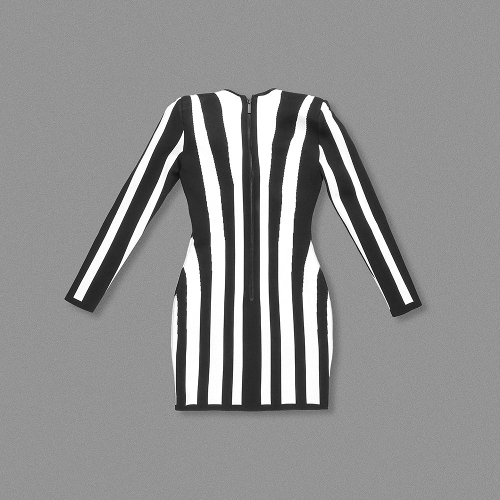 JANET STRIPED MINI DRESS
