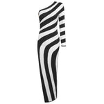 Load image into Gallery viewer, ELSA JACQUARD ONE SLEEVE LONG DRESS
