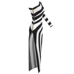 Load image into Gallery viewer, ELSA JACQUARD ONE SLEEVE LONG DRESS
