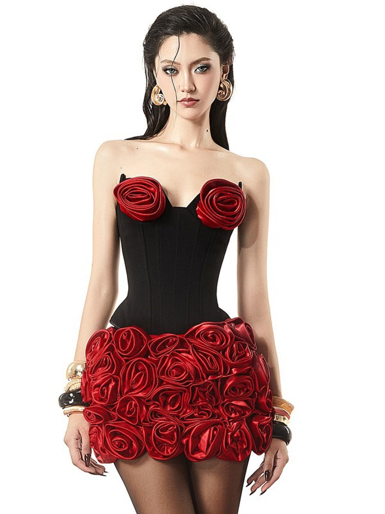 RUBY ROSE FLOWER STRUCTURED TWO PIECES SET