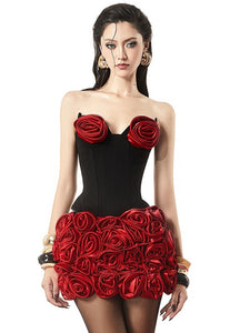 RUBY ROSE FLOWER STRUCTURED TWO PIECES SET