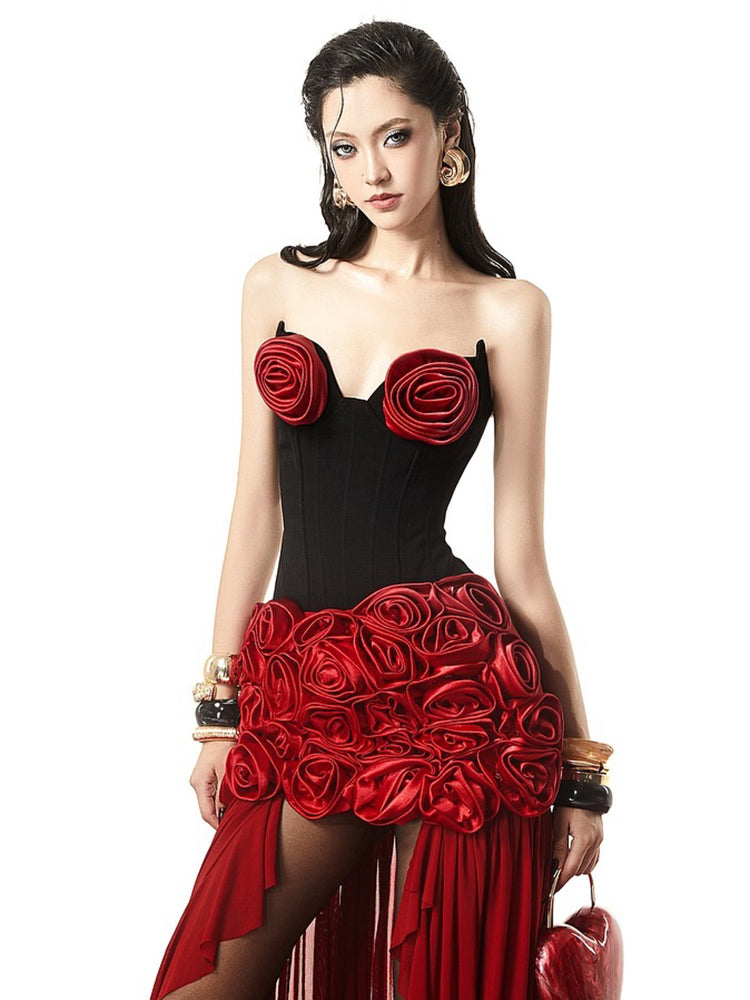 RUBY ROSE FLOWER STRUCTURED TWO PIECES SET