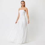 Cargar imagen en el visor de la galería, LILI WHITE STRAPLESS LONG DRESS
