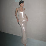 Cargar imagen en el visor de la galería, JENNY SEQUIN SLEEVELESS LONG DRESS
