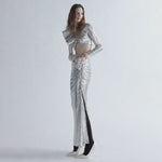 Carregar imagem no visualizador da galeria, AMMY SEQUIN TEO-PIECES DRESS SET
