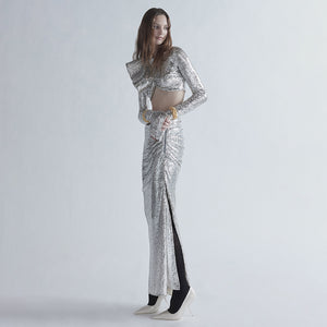 AMMY SEQUIN TEO-PIECES DRESS SET