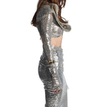 Carregar imagem no visualizador da galeria, AMMY SEQUIN TEO-PIECES DRESS SET
