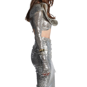 AMMY SEQUIN TEO-PIECES DRESS SET