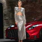 Carregar imagem no visualizador da galeria, AMMY SEQUIN TEO-PIECES DRESS SET

