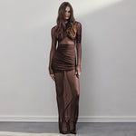Load image into Gallery viewer, VIVIN MESH  LONG DRESS
