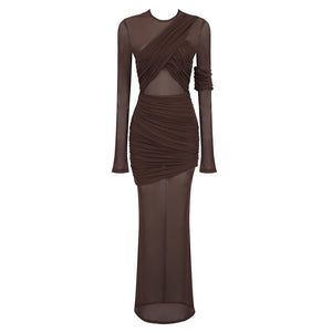 VIVIN MESH  LONG DRESS