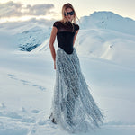 Charger l&#39;image dans la galerie, SUSAN TASSEL MESH TWO-PIECES SET LONG DRESS
