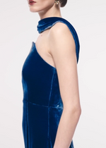 Carregar imagem no visualizador da galeria, CRISTINA BLUE SLEEVELESS LONG DRESS
