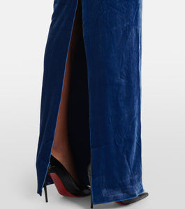 CRISTINA BLUE SLEEVELESS LONG DRESS