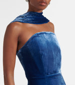 Carregar imagem no visualizador da galeria, CRISTINA BLUE SLEEVELESS LONG DRESS
