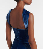 Carregar imagem no visualizador da galeria, CRISTINA BLUE SLEEVELESS LONG DRESS

