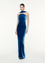 Carregar imagem no visualizador da galeria, CRISTINA BLUE SLEEVELESS LONG DRESS

