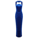 Carregar imagem no visualizador da galeria, CRISTINA BLUE SLEEVELESS LONG DRESS
