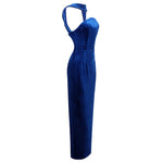 Carregar imagem no visualizador da galeria, CRISTINA BLUE SLEEVELESS LONG DRESS
