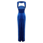 Carregar imagem no visualizador da galeria, CRISTINA BLUE SLEEVELESS LONG DRESS
