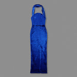 Carregar imagem no visualizador da galeria, CRISTINA BLUE SLEEVELESS LONG DRESS

