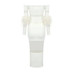 Load image into Gallery viewer, POLITAO WHITE MIDI DRESS
