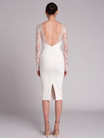 Load image into Gallery viewer, PPKA WHITE MIDI DRESS

